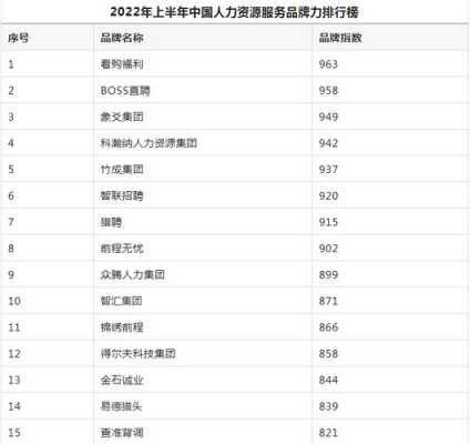 人力资源咨询行业排行榜（人力资源咨询行业排行榜前十名）-图1