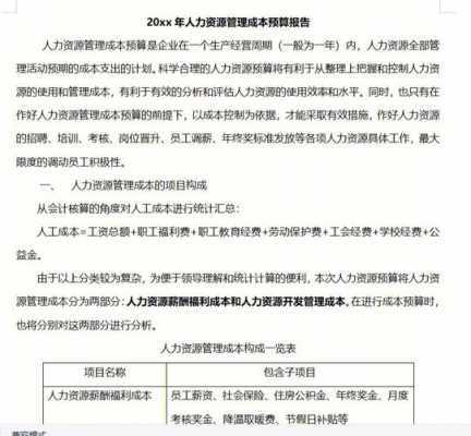 人力成本咨询文案模板范文（人力成本报告怎么写）-图1