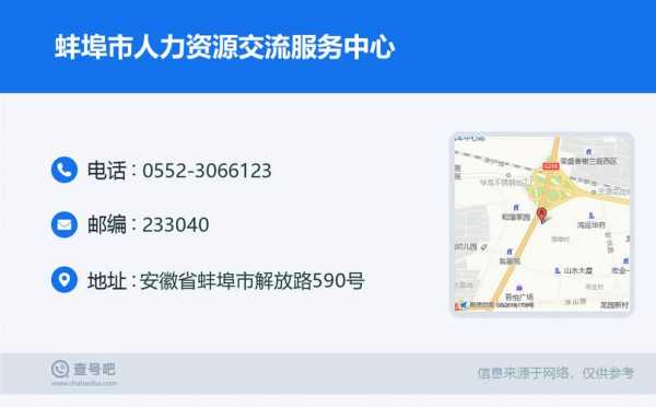 蚌埠人力资源咨询电话号码（蚌埠人力资源交流中心电话）-图1