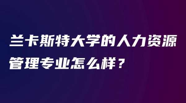 兰卡斯特人力资源咨询专业（兰卡斯特就业）-图3