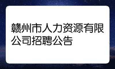 赣州人力资源在线咨询平台（赣州市人力资源有限公司）