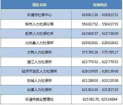 乐清人力社保咨询电话（乐清市社保咨询电话）-图2